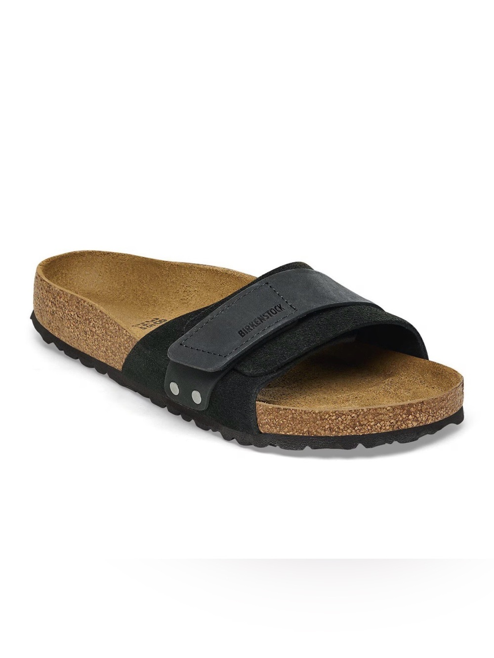 New Birkenstock Oita Suede Black Sandal Size 38 (7-7.5)